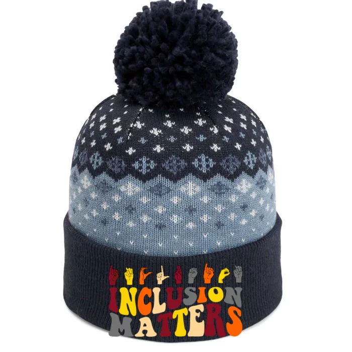 Inclusion Matters Sign Language The Baniff Cuffed Pom Beanie