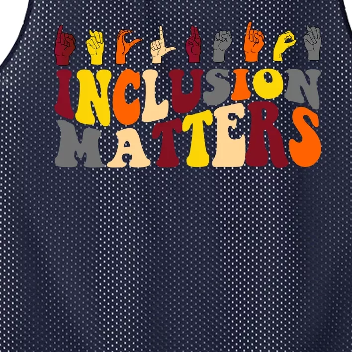 Inclusion Matters Sign Language Mesh Reversible Basketball Jersey Tank