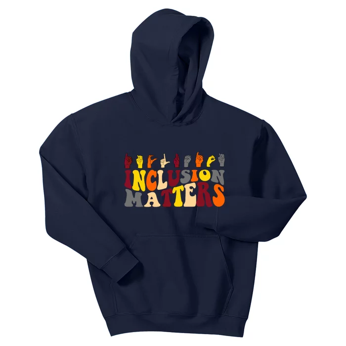 Inclusion Matters Sign Language Kids Hoodie