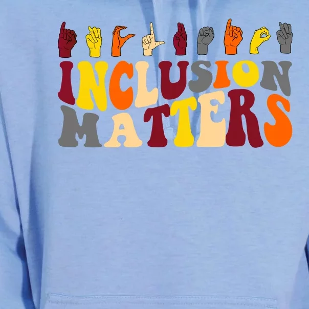 Inclusion Matters Sign Language Unisex Surf Hoodie