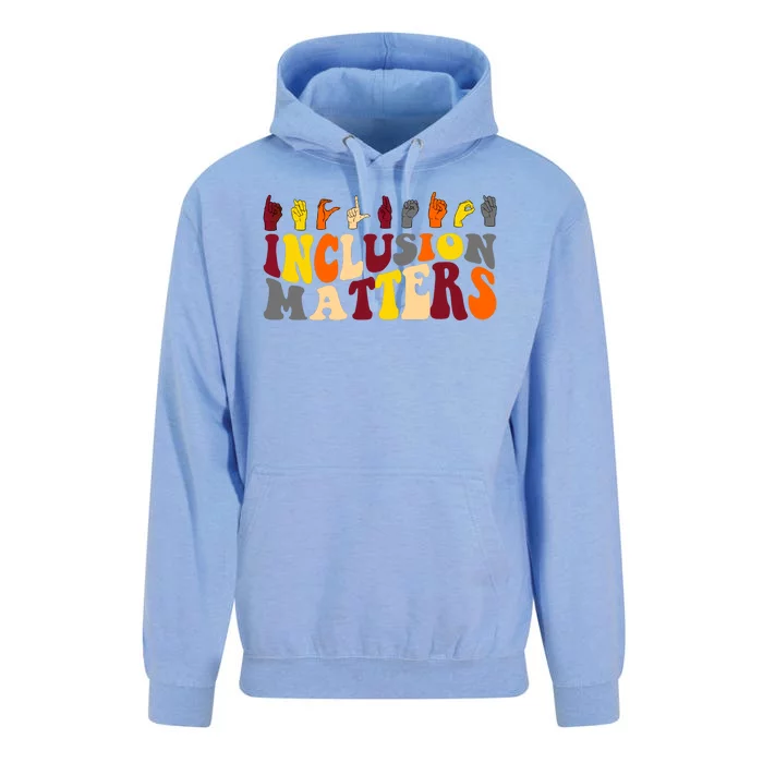 Inclusion Matters Sign Language Unisex Surf Hoodie