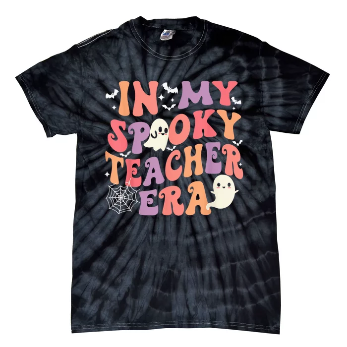 In My Spooky Teacher Era Ghost Halloween Retro Teacher's Day Tie-Dye T-Shirt