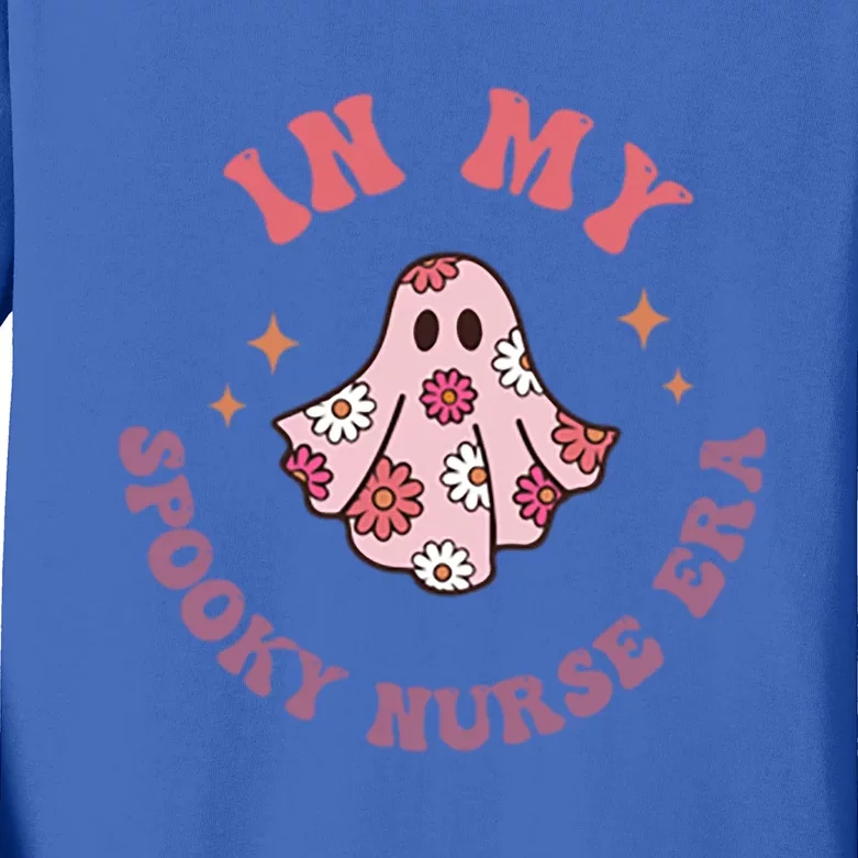 In My Spooky Nurse Era Halloween Groovy Witchy Spooky Nurse Cool Gift Kids Long Sleeve Shirt