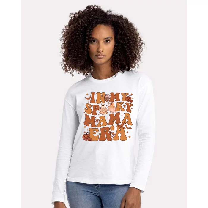 In My Spooky Mama Era Spooky Mom Funny Halloween Womens Cotton Relaxed Long Sleeve T-Shirt