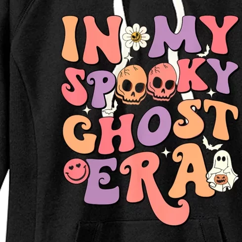 In My Spooky Ghost Era Skeleton Halloween Groovy Women's Fleece Hoodie