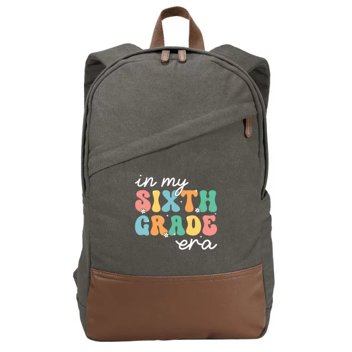 In My Sixth Grade Era 6th Grade Girl Teacher Back To School Cotton Canvas Backpack