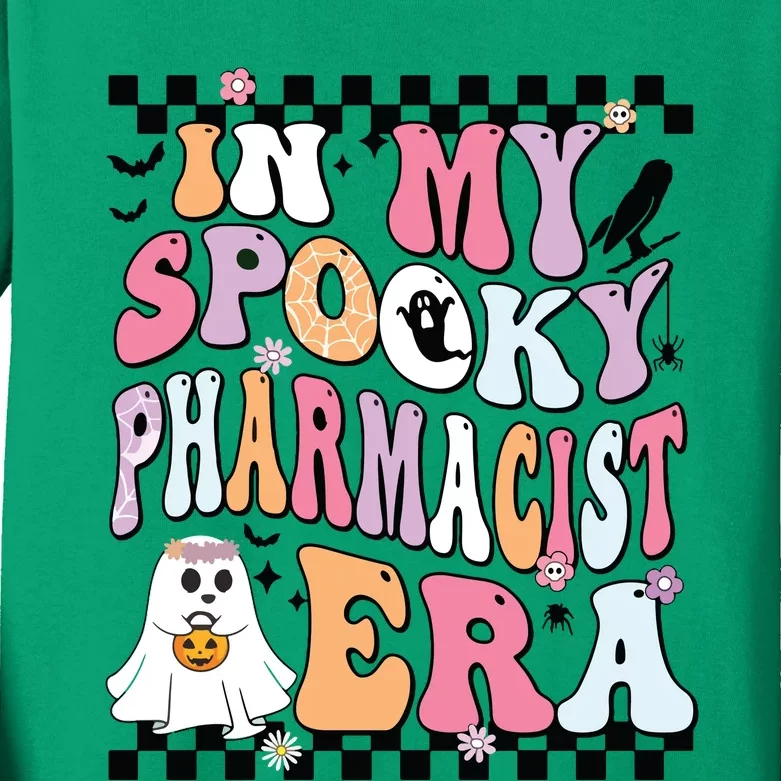 In My Spooky Pharmacist Era Halloween Spooky Ghost Groovy Kids Long Sleeve Shirt