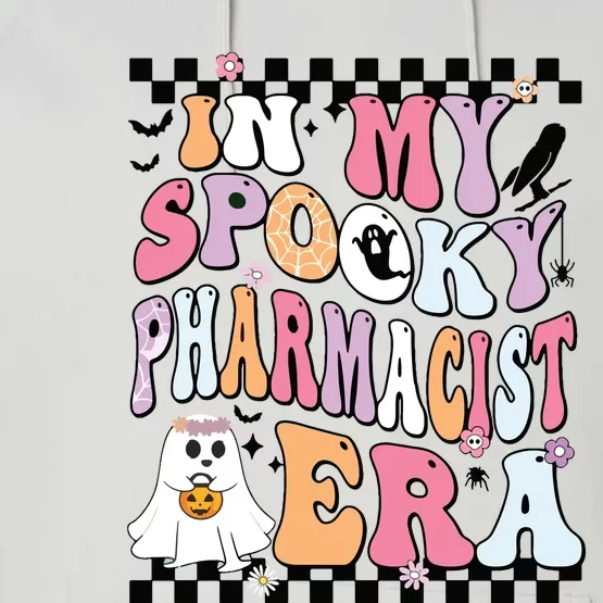 In My Spooky Pharmacist Era Halloween Spooky Ghost Groovy Performance Fleece Hoodie