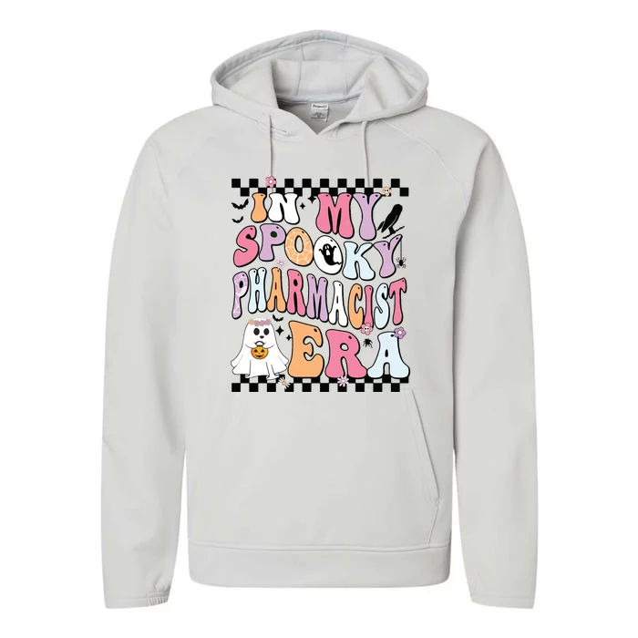 In My Spooky Pharmacist Era Halloween Spooky Ghost Groovy Performance Fleece Hoodie