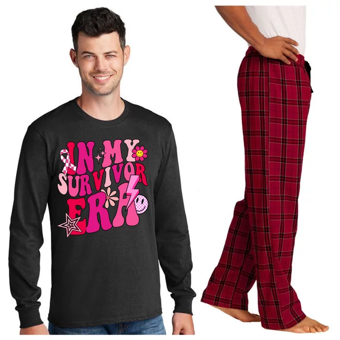 In My Survivor Era Breast Cancer Awareness Long Sleeve Pajama Set