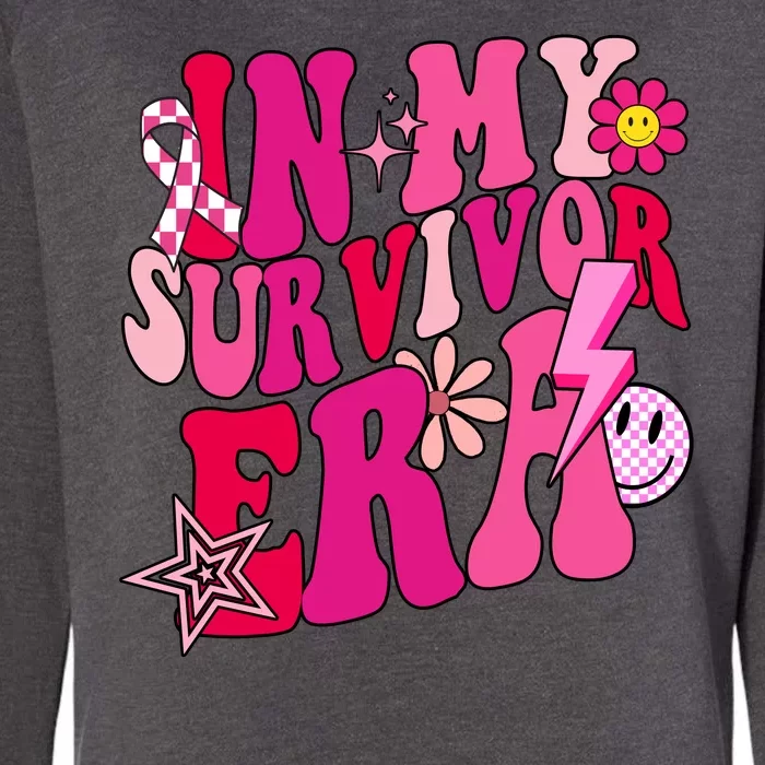 In My Survivor Era Breast Cancer Awareness Womens California Wash Sweatshirt