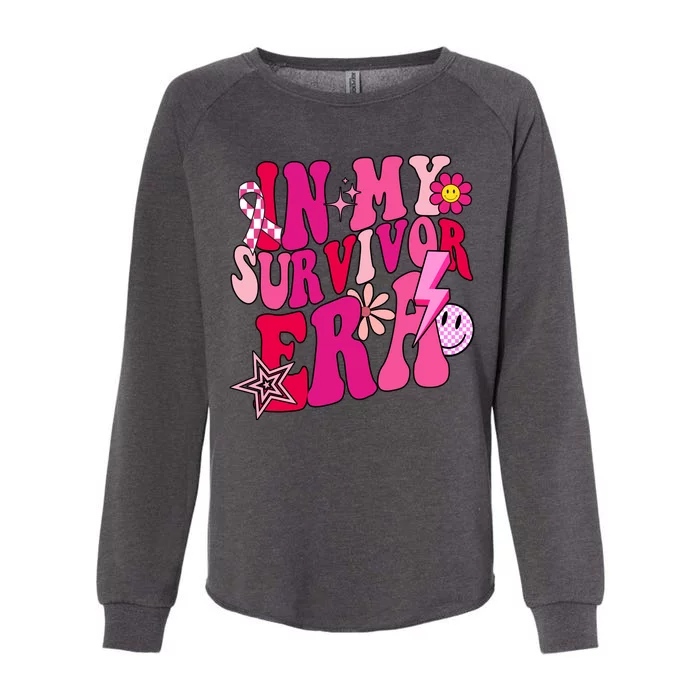 In My Survivor Era Breast Cancer Awareness Womens California Wash Sweatshirt