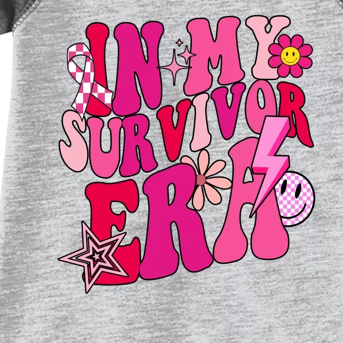 In My Survivor Era Breast Cancer Awareness Infant Baby Jersey Bodysuit