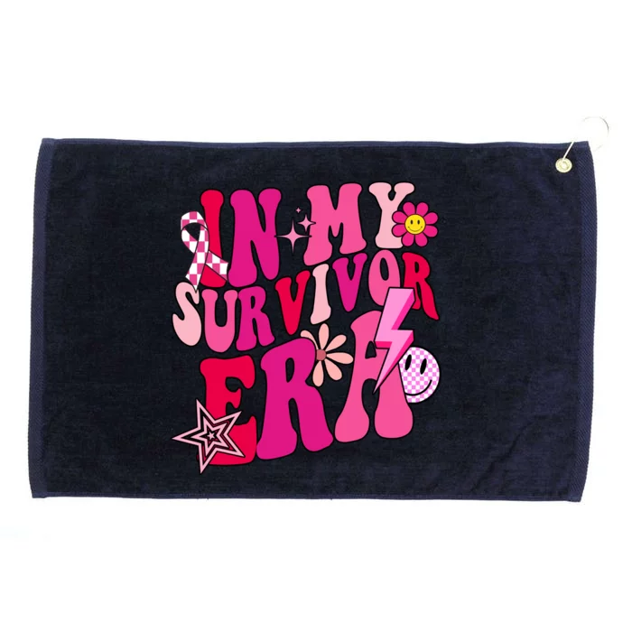 In My Survivor Era Breast Cancer Awareness Grommeted Golf Towel