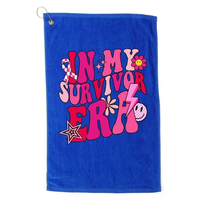 In My Survivor Era Breast Cancer Awareness Platinum Collection Golf Towel