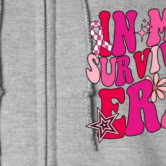 In My Survivor Era Breast Cancer Awareness Full Zip Hoodie