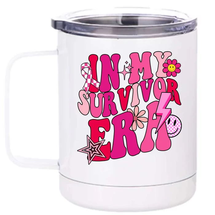 In My Survivor Era Breast Cancer Awareness Front & Back 12oz Stainless Steel Tumbler Cup