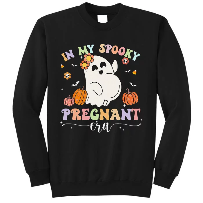 In My Spooky Pregnant Era Ghost Halloween Pregnant Mom Women Gift Tall Sweatshirt