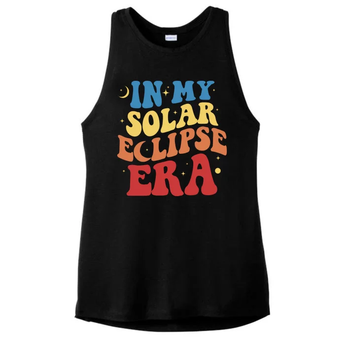 In My Solar Eclipse Era Groovy Retro Ladies Tri-Blend Wicking Tank