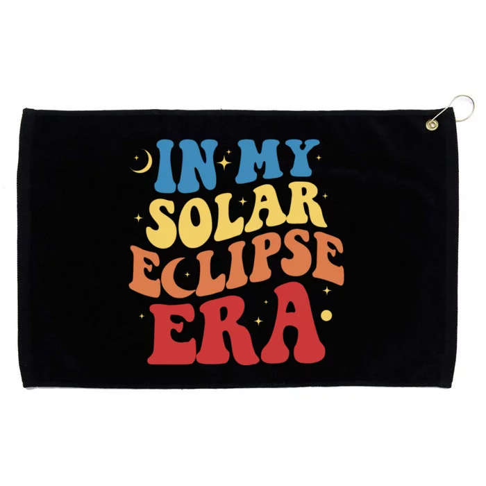 In My Solar Eclipse Era Groovy Retro Grommeted Golf Towel