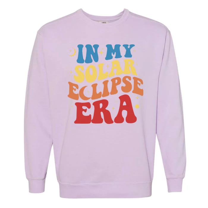 In My Solar Eclipse Era Groovy Retro Garment-Dyed Sweatshirt