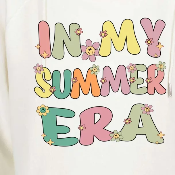 In My Summer Era Groovy Summer Vacation Teacher Student Cute Gift Womens Funnel Neck Pullover Hood