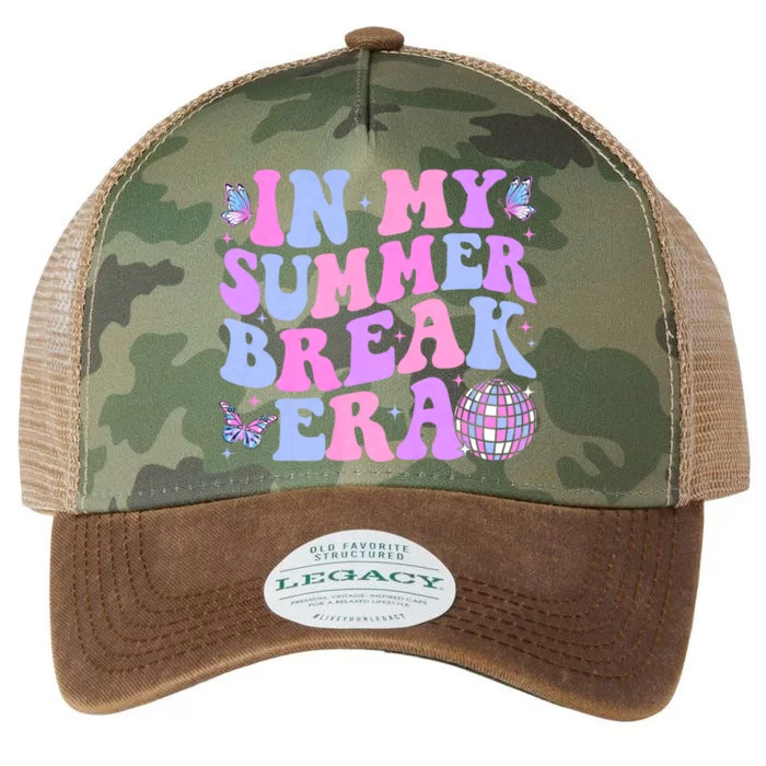 In My Summer Break Era Groovy Teacher Summer Break Vacation Legacy Tie Dye Trucker Hat