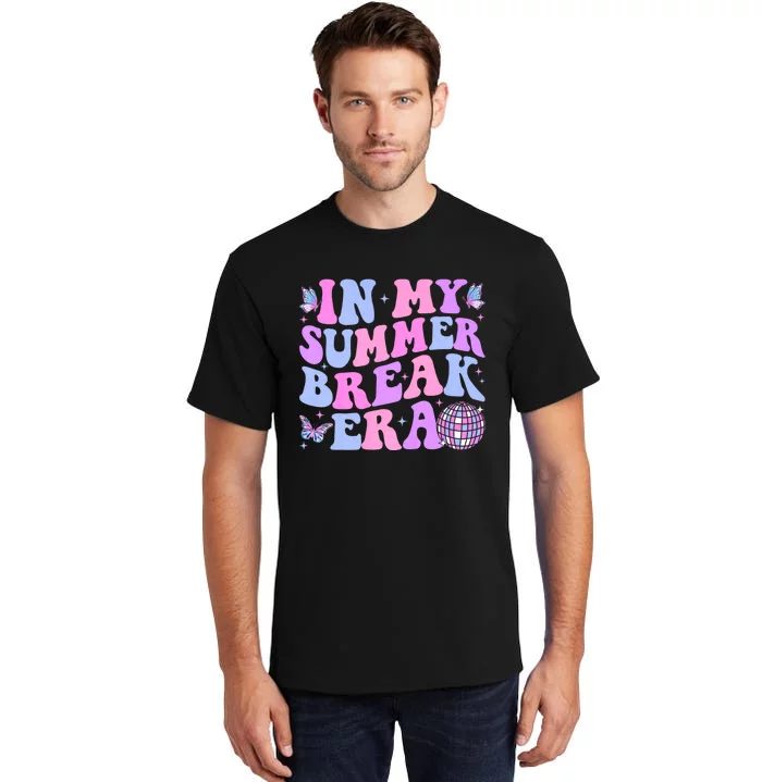 In My Summer Break Era Groovy Teacher Summer Break Vacation Tall T-Shirt