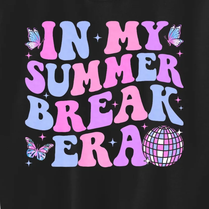 In My Summer Break Era Groovy Teacher Summer Break Vacation Kids Sweatshirt