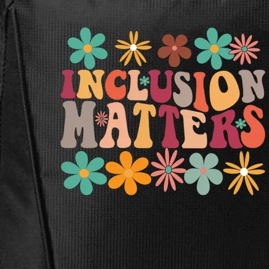 Inclusion Matters Special Ed Teacher Autism Awareness Retro Funny Gift City Backpack