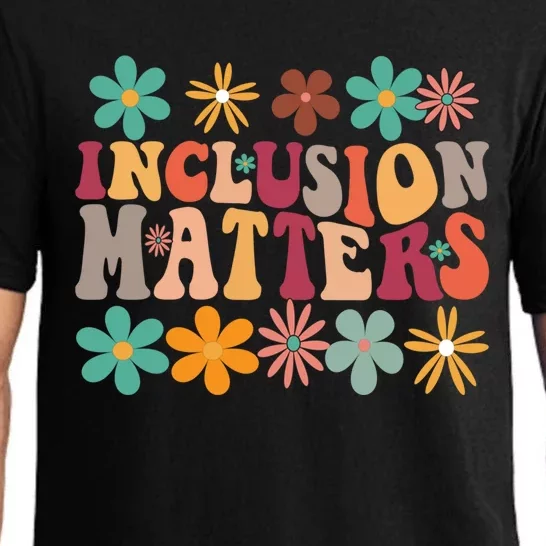 Inclusion Matters Special Ed Teacher Autism Awareness Retro Funny Gift Pajama Set