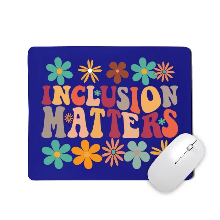 Inclusion Matters Special Ed Teacher Autism Awareness Retro Funny Gift Mousepad