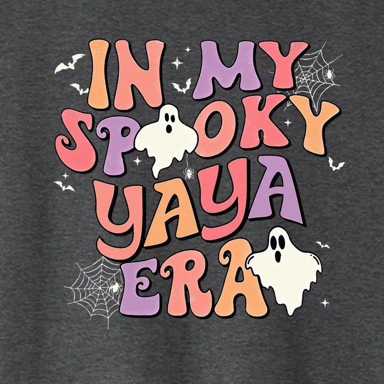 In My Spooky Yaya Era Halloween Ghost Retro Groovy Grandma Women's Crop Top Tee