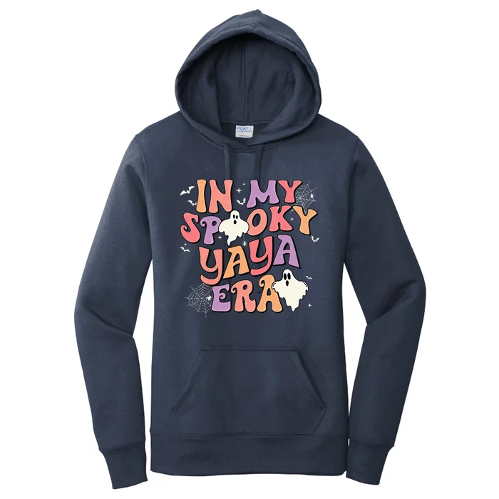 In My Spooky Yaya Era Halloween Ghost Retro Groovy Grandma Women's Pullover Hoodie