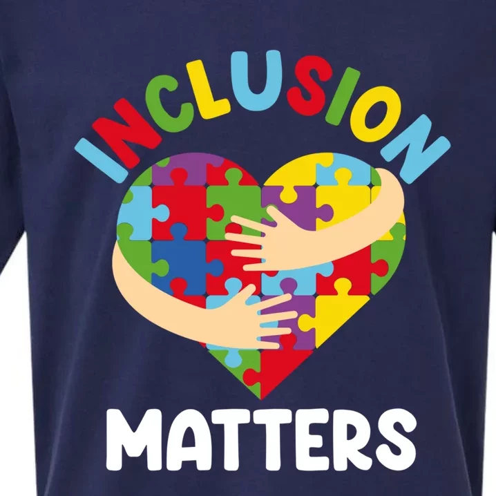 Inclusion Matters Special Education Autism Awareness Teacher Gift Sueded Cloud Jersey T-Shirt