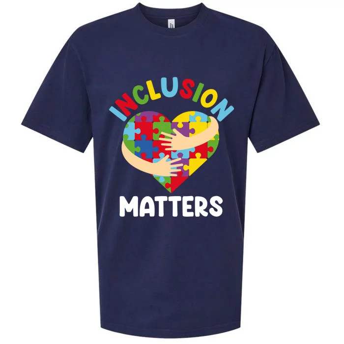 Inclusion Matters Special Education Autism Awareness Teacher Gift Sueded Cloud Jersey T-Shirt