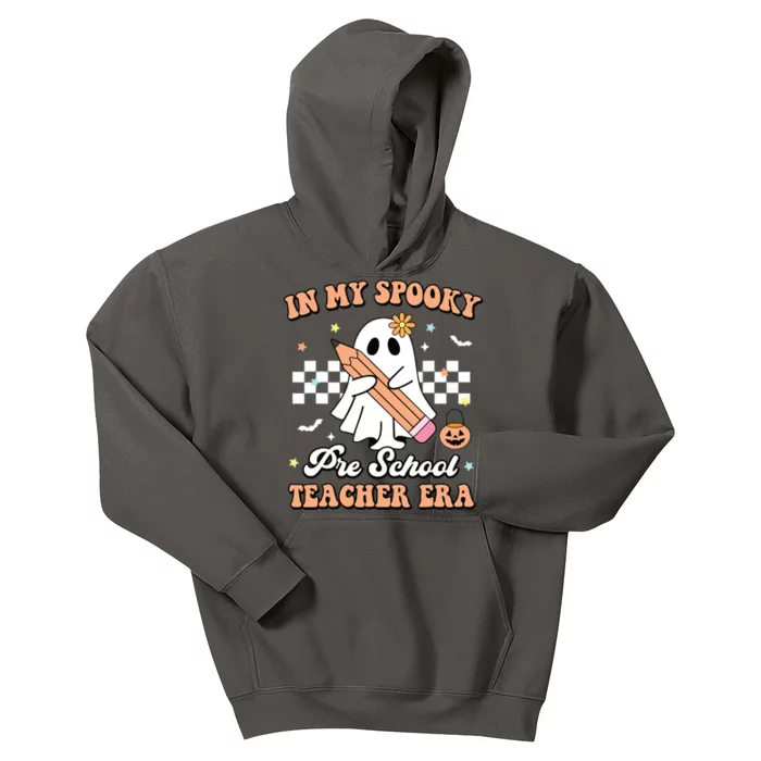 In My Spooky Pre School Teacher Era Cute Ghost Halloween Kids Hoodie