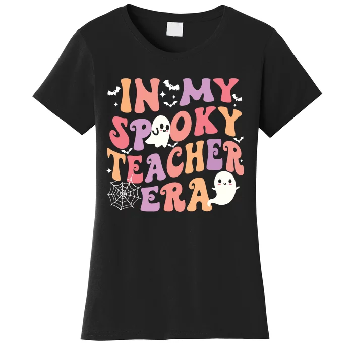 In My Spooky Teacher Era Ghost Halloween Retro Teachers Day Women's T-Shirt