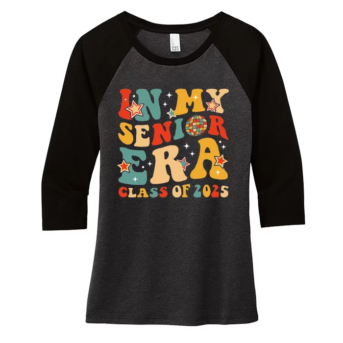 In My Senior Era Class Of 2025 Graduate Senior 2025 Women's Tri-Blend 3/4-Sleeve Raglan Shirt