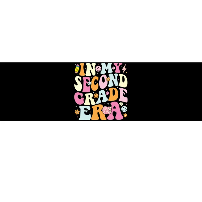 In My Second Grade Era 2nd Grade Teacher Groovy Retro Bumper Sticker