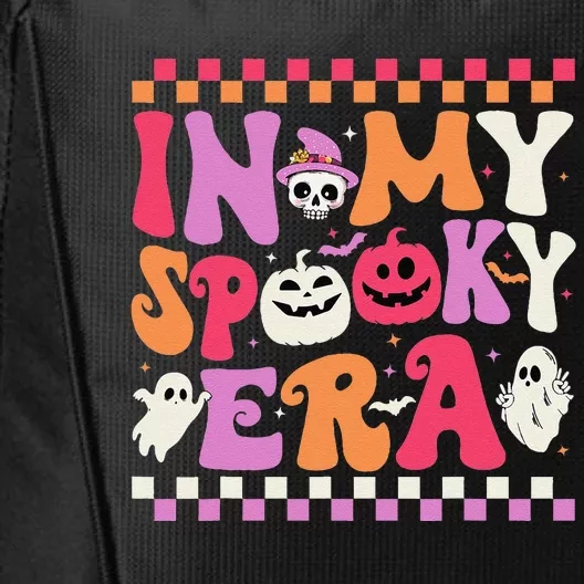 In My Spooky Era Halloween Ghost Groovy Hippie Halloween City Backpack