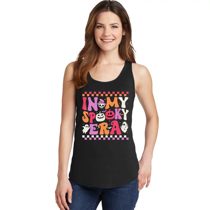 In My Spooky Era Halloween Ghost Groovy Hippie Halloween Ladies Essential Tank