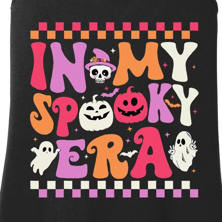 In My Spooky Era Halloween Ghost Groovy Hippie Halloween Ladies Essential Tank