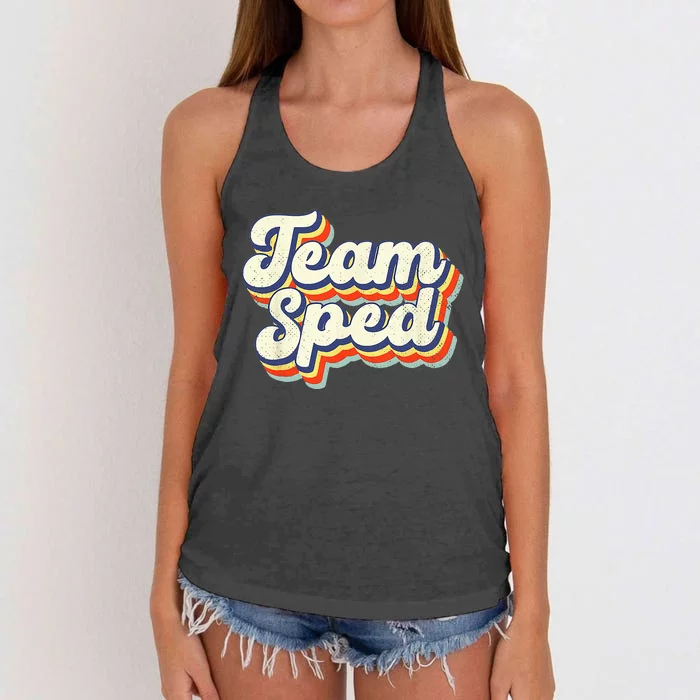 Inclusion Matters Special Education Team Sped Squad Teacher Women's Knotted Racerback Tank