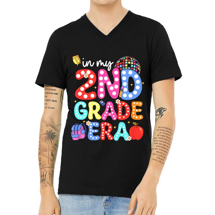 In My Second 2nd Grade Era Cute Second Grade Teacher V-Neck T-Shirt