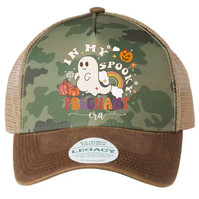 In My Spooky Pregnant Era Ghost Halloween Pregnant Legacy Tie Dye Trucker Hat