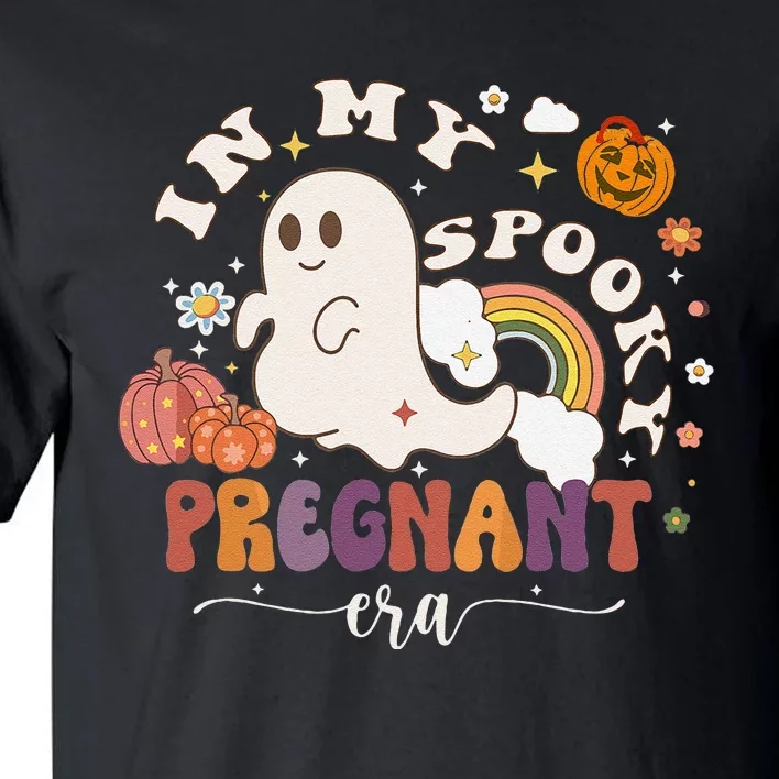 In My Spooky Pregnant Era Ghost Halloween Pregnant Tall T-Shirt