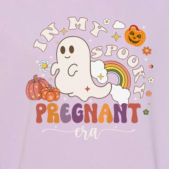 In My Spooky Pregnant Era Ghost Halloween Pregnant Garment-Dyed Sweatshirt