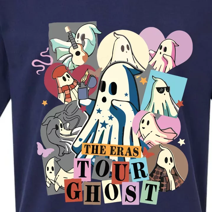 In My Spooky Era Groovy Hippie Halloween Ghost Sueded Cloud Jersey T-Shirt