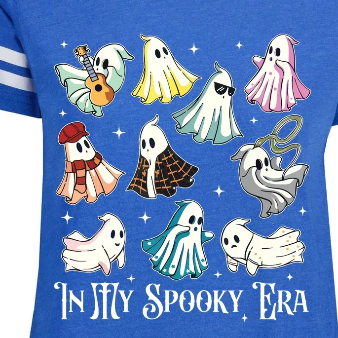 In My Spooky Era Music Lover Cute Ghost Halloween Costume Enza Ladies Jersey Football T-Shirt